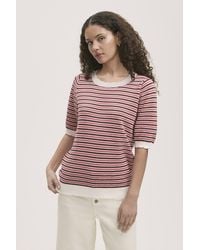 Finery London - Rita Knitted Striped Short Sleeve Top - Lyst