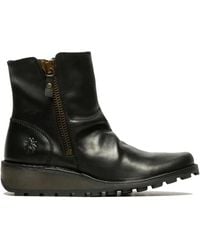 TruClothing - Wedge Heel Side Zip Leather Ankle Boots - Lyst
