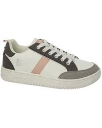 ELLE Sport - Low Lace Up Trainer With Multiple Coloured Panels - Lyst