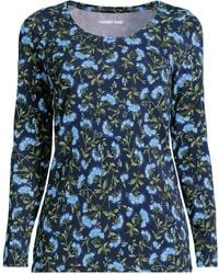 Lands' End - Cotton Modal Scoop Neck Top - Lyst