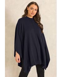 Evans - Seam Detail Knitted Cape - Lyst