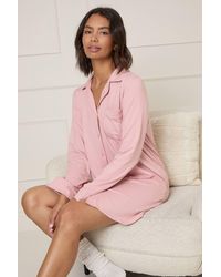 Dorothy Perkins - Nightwear Tipped Pyjama Shirt - Lyst
