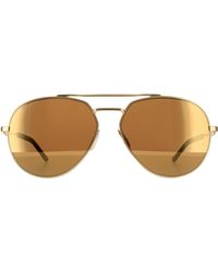 Smith - Aviator Gold Brown Gold Mirror Chromapop Sunglasses - Lyst