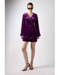 Shnoo - Mini Wrap Dress - Lyst