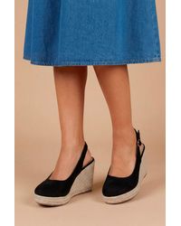 Dorothy Perkins - Wide Fit Riya Closed Toe Slingback Espadrille Wedge Sandals - Lyst