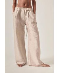 James Lakeland - Linen Blend Drawstring Trousers - Lyst