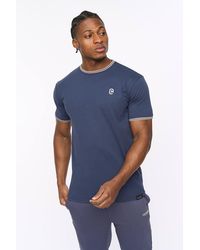 Crosshatch - Preece Crew Neck Cotton T-Shirt With High Build Logo Print - Lyst