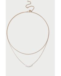 Dorothy Perkins - Gold Multi Row Pearl Necklace - Lyst