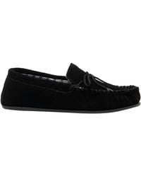 Mokkers - Bruce Real Suede Moccasin Slippers - Lyst