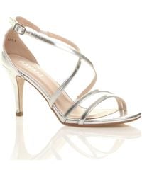 AJVANI - High Heel Crossed Straps Buckle Sandals - Lyst