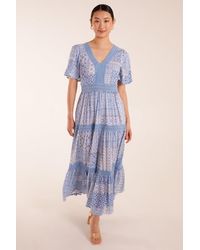 Blue Vanilla - Crochet Detailed Maxi Dress - Lyst