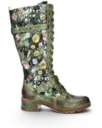 Infinity Leather - Victorian Leather High Lace-Up Long Boots - Lyst