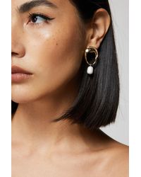 Nasty Gal - Natural Pearl Drop Earrings - Lyst