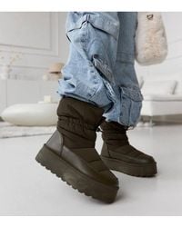 Love Lace - Insulated Slip On Snow Boots With Grippy Rubber Sole Heel - Lyst