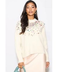 CY - Soft Knit Jumper With Multi-Coloured Disco Sequin Embellishment - Lyst