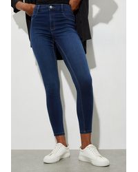 Dorothy Perkins - Indigo Short Frankie Skinny Jeans - Lyst