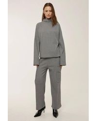 Hiccup - Oversized Half Turtleneck Sweater & Cargo Pants Knitted Co-Ord Set - Lyst