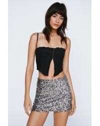 Nasty Gal - Sequin Micro Mini Skirt - Lyst