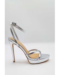 Miss Diva - Kalilah Crossover Strap Platform Heeled Sandals - Lyst