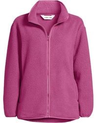 Lands' End - Sherpa Fleece Full Zip Jacket - Lyst