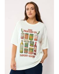 Yours - Relaxed Graphic T-Shirt - Lyst