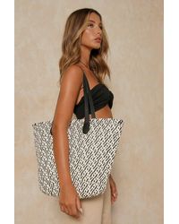 MissPap - Woven Straw Shopper Beach Bag - Lyst