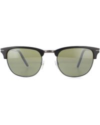 Serengeti - Round Shiny Dark Gunmetal Black Mineral Polarized 555nm Green Sunglasses - Lyst
