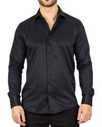 TruClothing - Long Sleeve Regular Fit Double Cuff Twill Oxford Shirt - Lyst