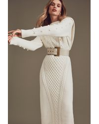 Karen Millen - Cable Knit Cosy Jumper Dress - Lyst