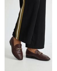 Wallis - Jessie Faux Leather Metal Snaffle Loafers - Lyst