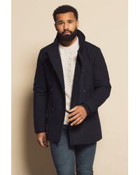 French Connection - Double Breasted Funnel Coat - Lyst