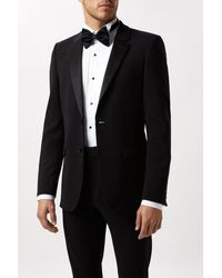 Burton - Slim Fit Black Tuxedo Suit Jacket - Lyst