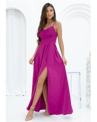 Love Lace - Strappy Maxi Dress With Ties & Side Slit - Lyst
