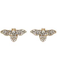 Lipsy - Gold With Crystal Bee Stud Earrings - Lyst