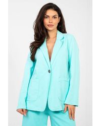 Love Lace - Cotton Denim Blazer With Pockets - Lyst