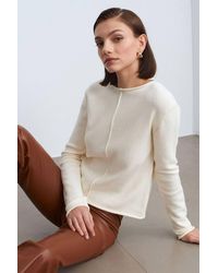 Dilvin - Boat Neck Ribbed Knit Sweater - Lyst
