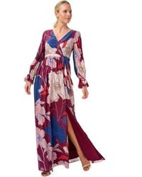 Adrianna Papell - Printed Chiffon Gown - Lyst