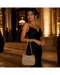 LARANGE - Embellished Mesh Shoulder Bag With Long Straps - Lyst