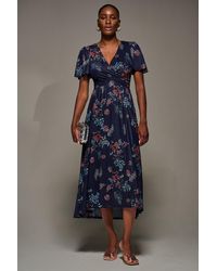 Jolie Moi - Mesh Short Sleeve Midaxi Dress - Lyst