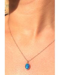 Otis Jaxon London - Opal Sterling October Birthstone Pendant Necklace - Lyst