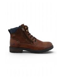Infinity Leather - Mustang Faux Leather Winter Lace-Up Ankle Boots - Lyst
