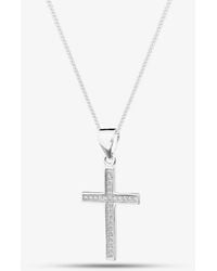 T.H.Baker - Crystal Cross Pendant 13851 N2326 - Lyst