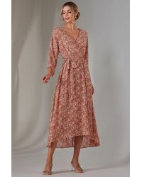 Jolie Moi - Spot Printed Chiffon Maxi Dress - Lyst