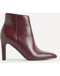 Linzi - Handled Faux Leather Heeled Ankle Boots - Lyst