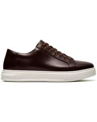 Clarks - Goswell Tie Leather Trainers, Lace Up - Lyst