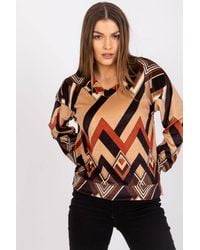 Love Lace - Stretch Velvet Blouse With Long Sleeves - Lyst