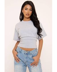 EGO - Fitted Short Sleeve Crew Neck Cinched T-Shirt - Lyst