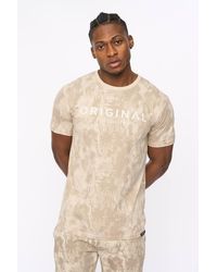 Crosshatch - Bardon Crew Neck Cotton T-Shirt With High Build Chest Print - Lyst