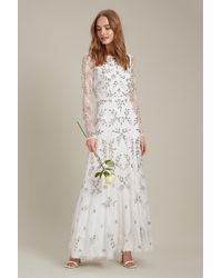 Dorothy Perkins - All Over Embellished Long Sleeve Lace Maxi Dress - Lyst