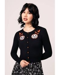 Hell Bunny - Hollow Halloween Style Pumpkin Printed Cardigan - Lyst